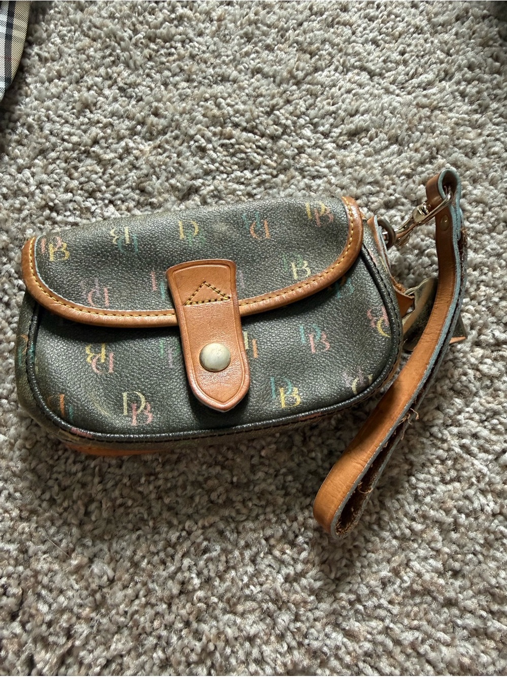 Dooney & Bourke Brown Signature Wristlet